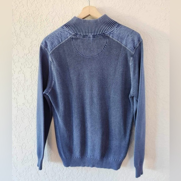 Tommy Bahama Men's Blue Half Zip Up Sweater Size Large - Picture 2 of 7